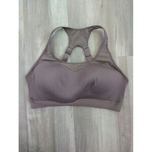 Gymshark High Support Open Racerback Sports Bra in Brown, Large (D4)